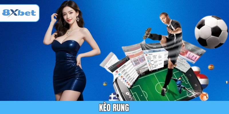 Giao diện hiển thị kèo rung trực tiếp trong trận đấu bóng đá trên nền tảng cá cược 8XBET
